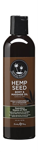 Hemp Seed Massage Oil - - Fl. Oz. Guavalava / 8 Fl. Oz