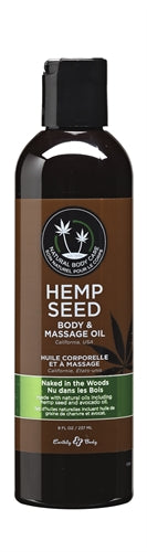 Hemp Seed Massage Oil - - Fl. Oz. Naked in the Woods / 8 Fl. Oz