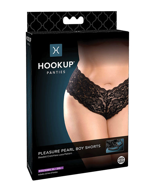 Hookup Panties Pleasure Pearl Boy Shorts Extra Large/XXL