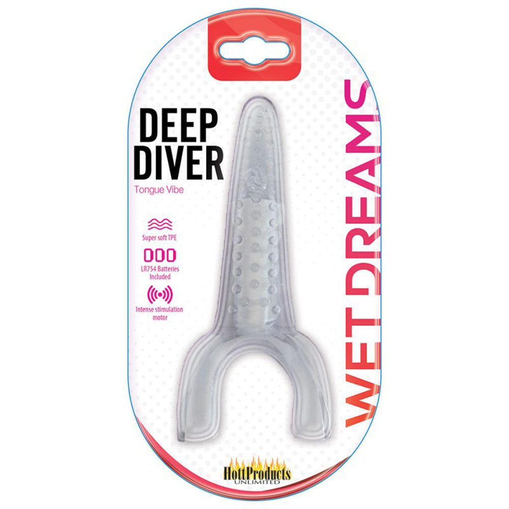 Hott Products Deep Diver Tongue Vibrator Clear