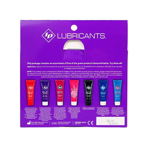 ID Sensual Lubricants 5 Pack Assorted Sampler