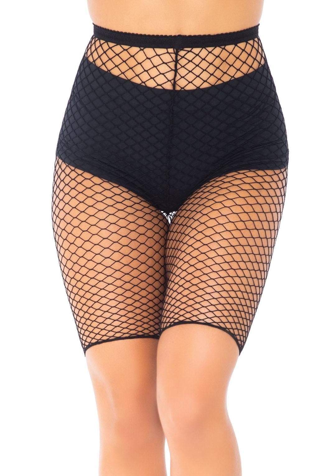 Industrial Fishnet Biker Shorts Black