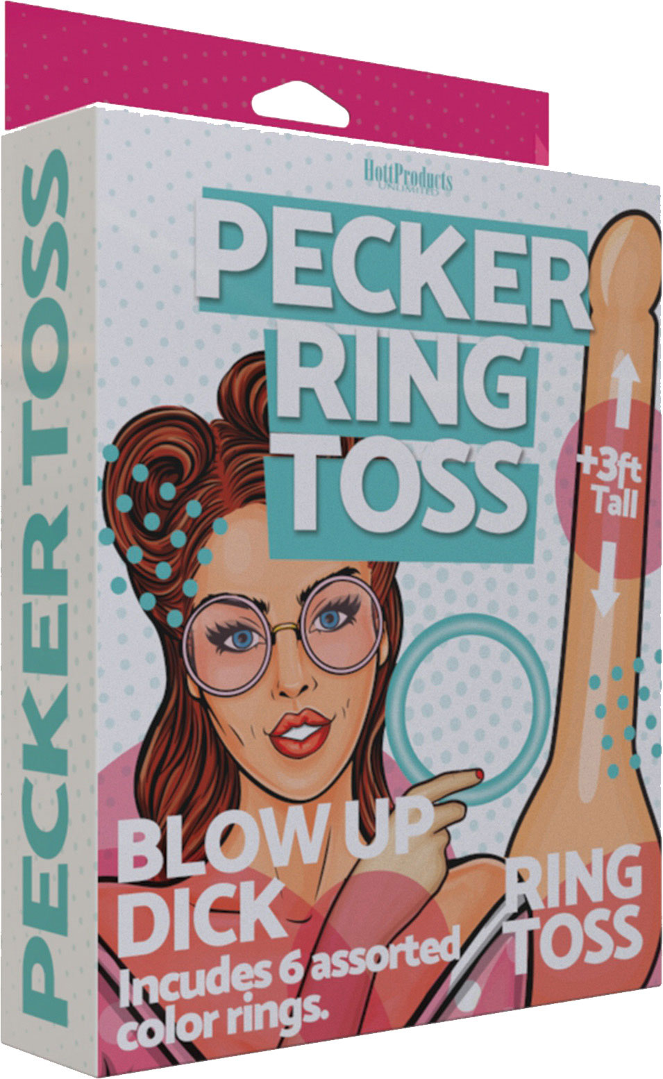 Inflatable Pecker Ring Toss - Asst. Color Rings