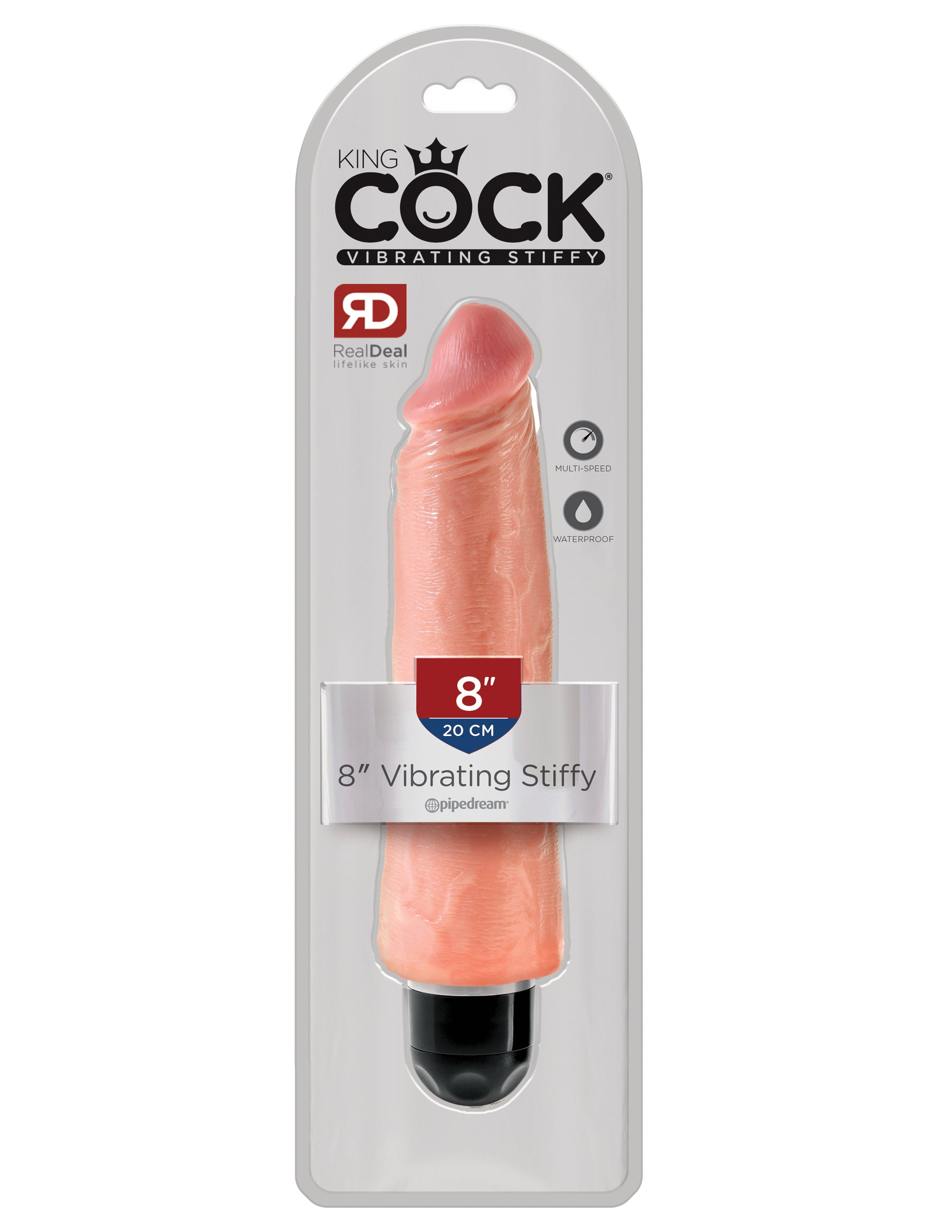 Intense pleasure with King Cock Vibrating Stiffy! Beige