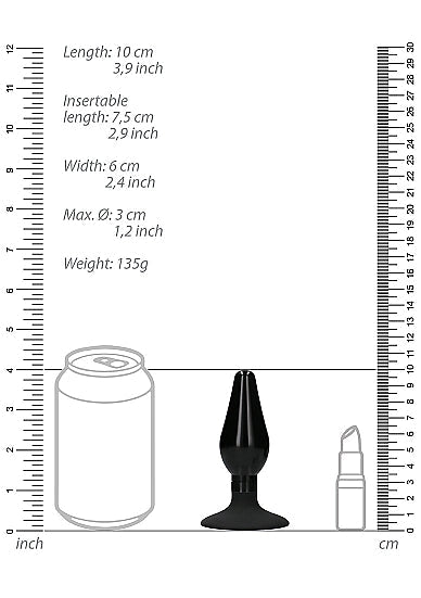 Interchangeable Butt Plug Set Pointed Black