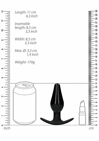 Interchangeable Butt Plug Set Rounded Black