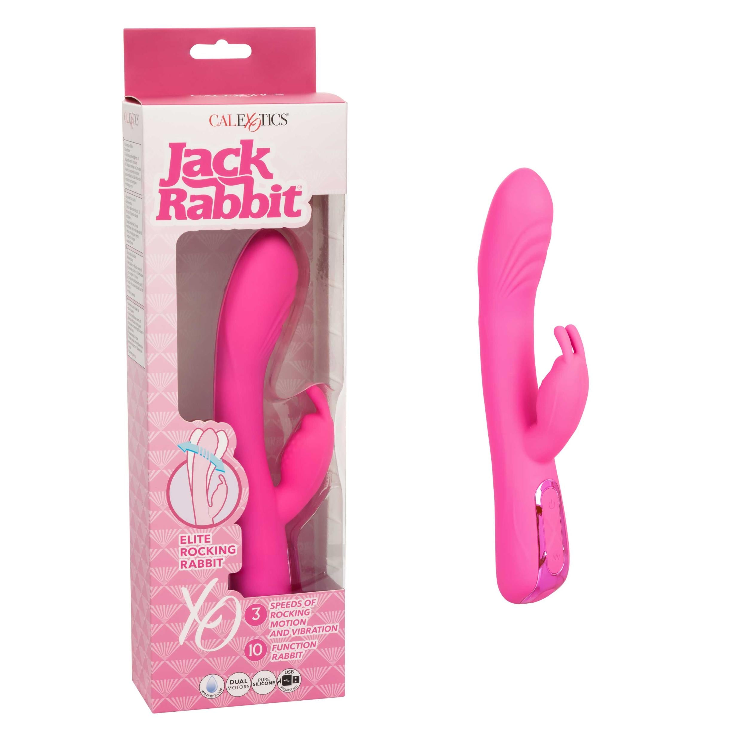 Jack Rabbit Vibrator Elite Rocking Rabbit Vibrator - Pink