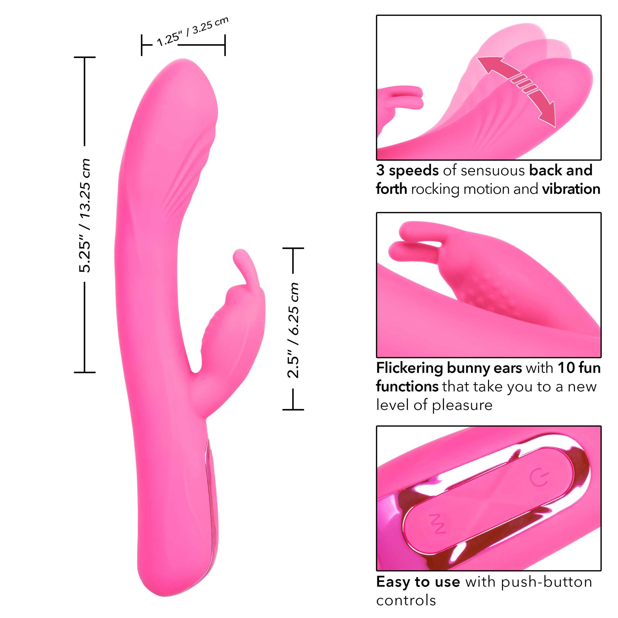 Jack Rabbit Vibrator Elite Rocking Rabbit Vibrator - Pink