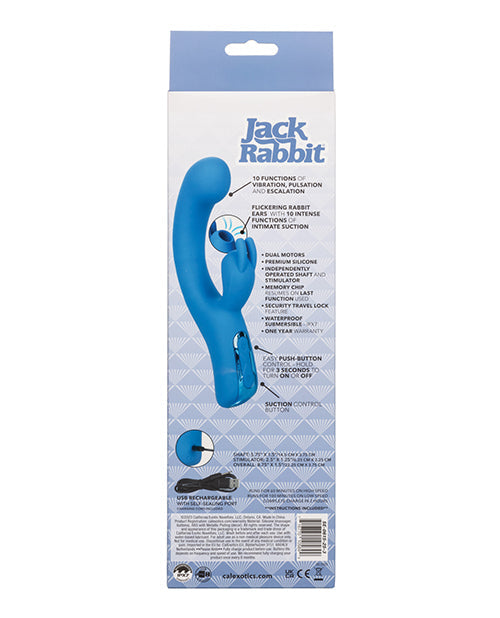 Jack Rabbit Vibrator Elite Suction Rabbit Vibrator - Blue