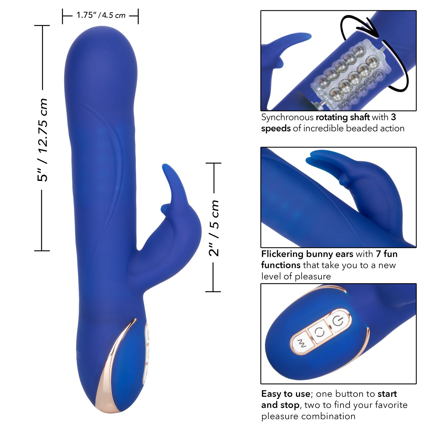 Jack Rabbit Vibrator Signature Silicone Rotating Beaded Rabbit Vibrator