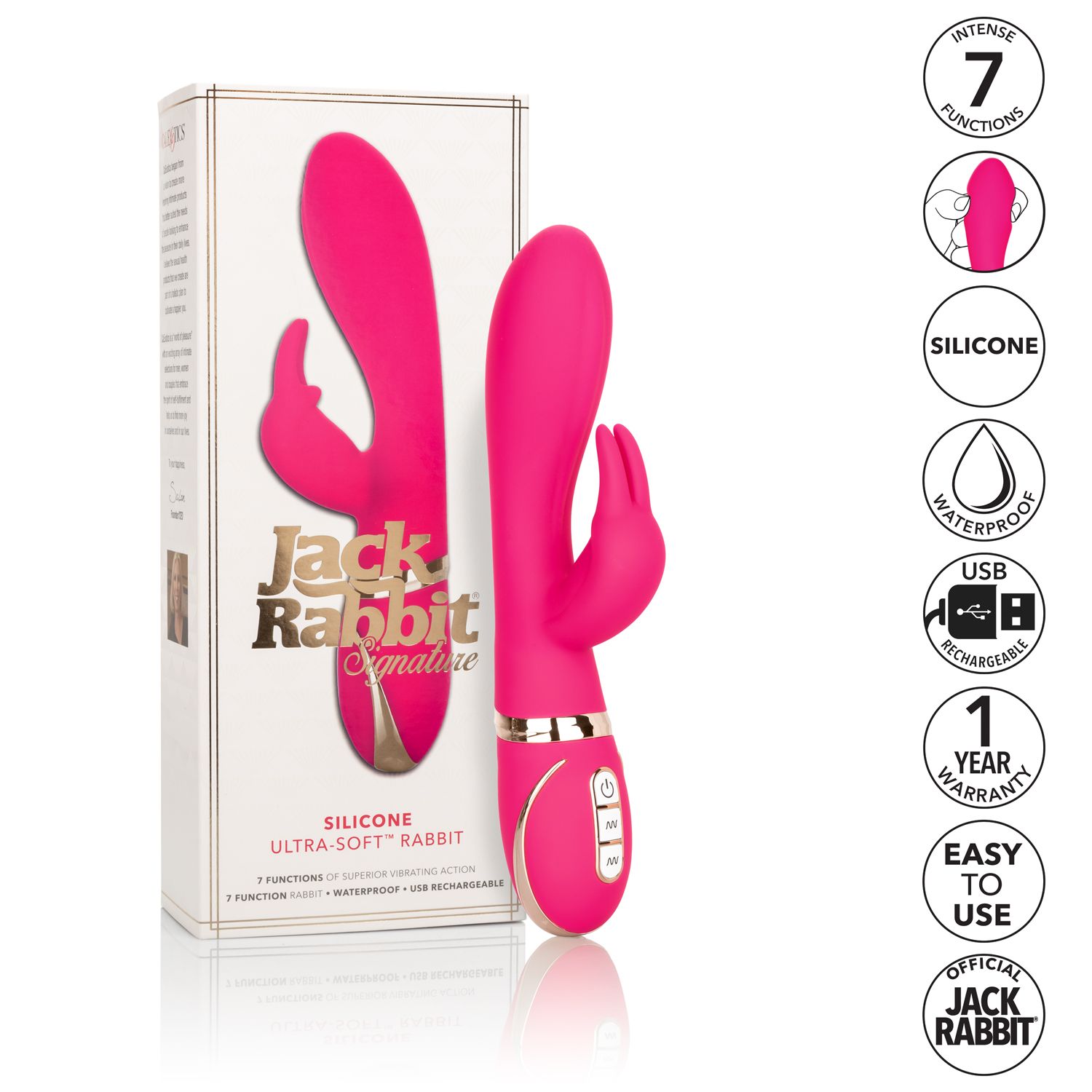 Jack Rabbit Vibrator Signature Silicone Ultra-Soft Rabbit Vibrator