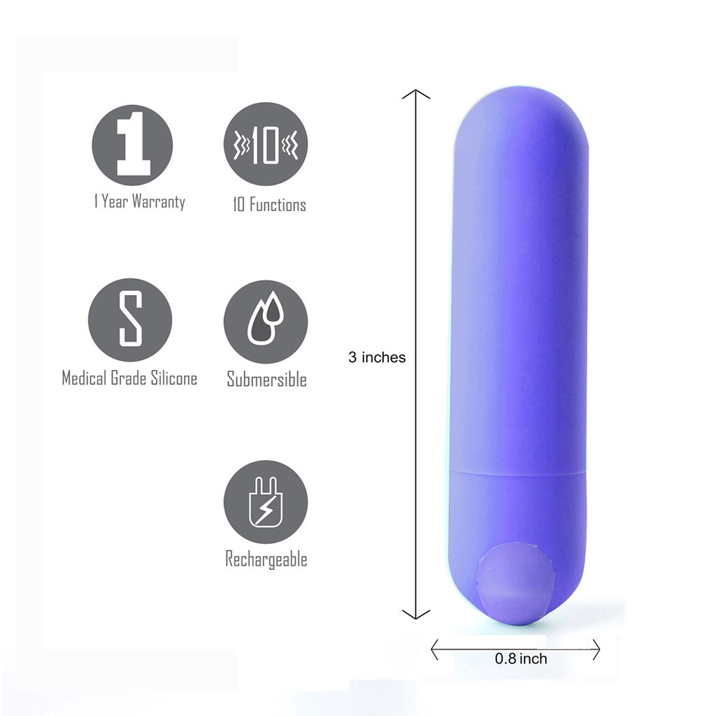 Jessi Mini Bullet Super charge Vibrator Purple