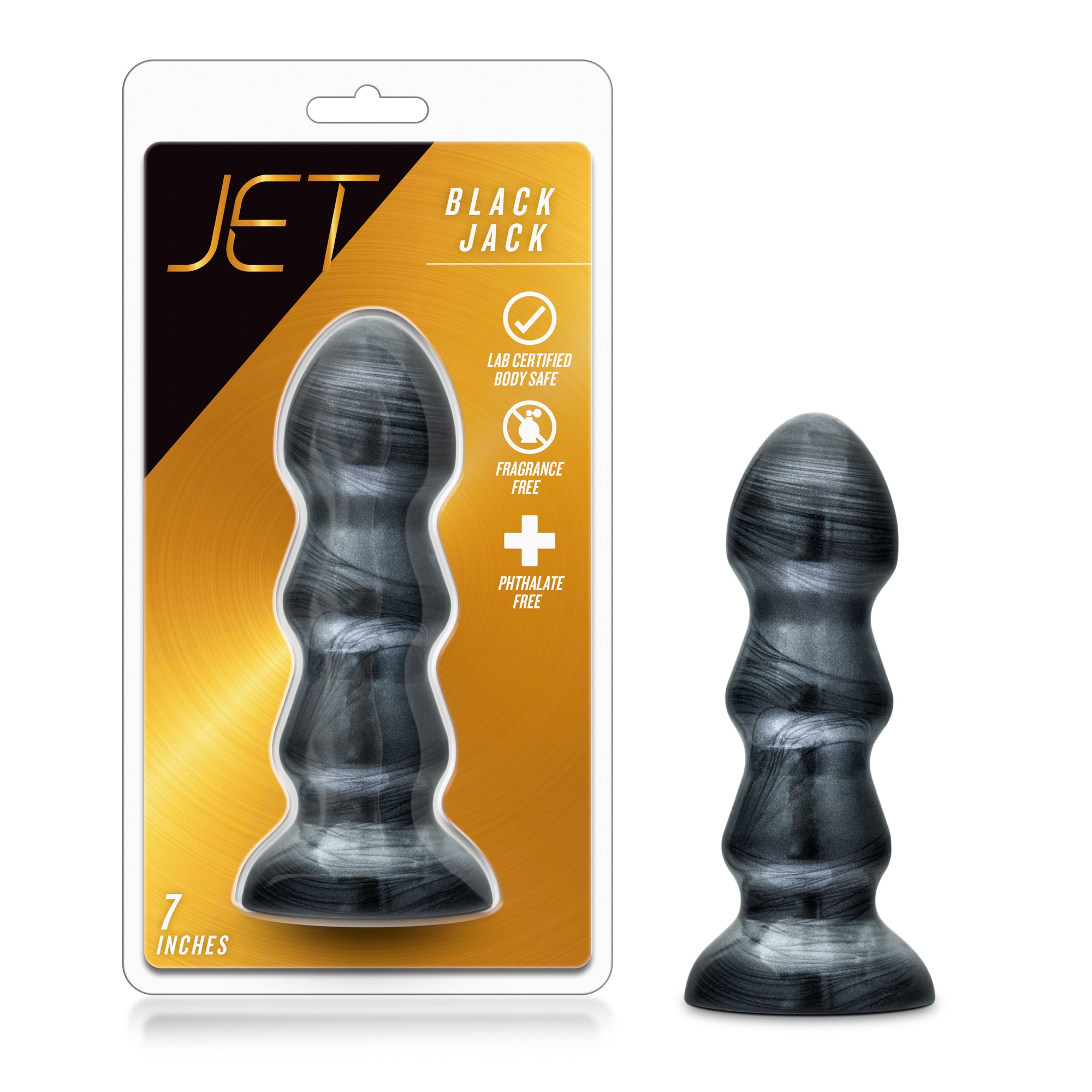 Jet Black Jack Carbon Metallic Black Anal Plug Black Jack