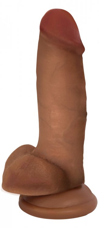 Jock Bareskin Latte Dildo W/ Balls 7in