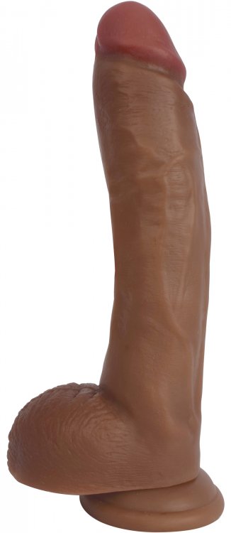 Jock Bareskin Latte Dildo W/ Balls 9in