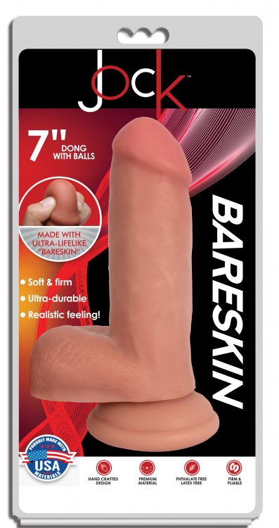 Jock Bareskin Vanilla Dildo W/ Balls