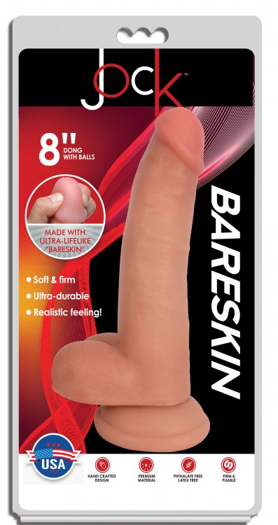 Jock Bareskin Vanilla Dildo W/ Balls