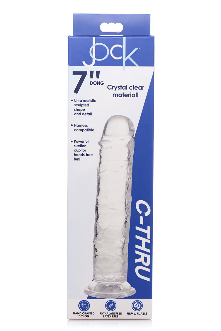 Jock C-thru 7in Clear Dildo Tpe