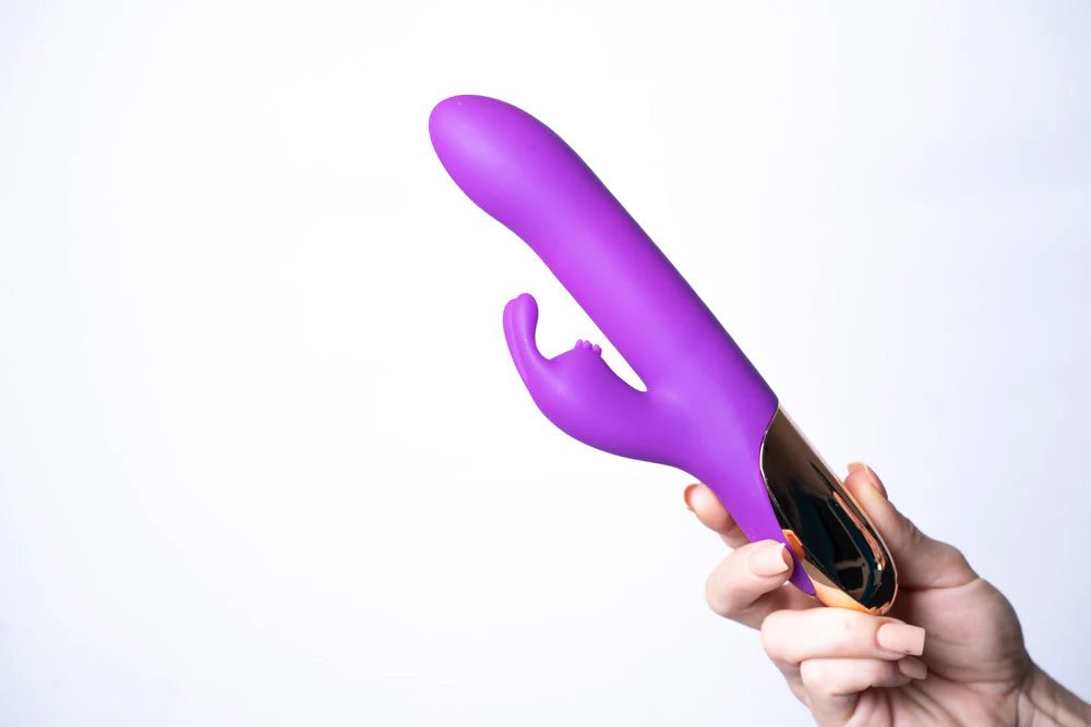 Karlin Supercharged Silicone Rabbit Vibrator Rechargeable Purple