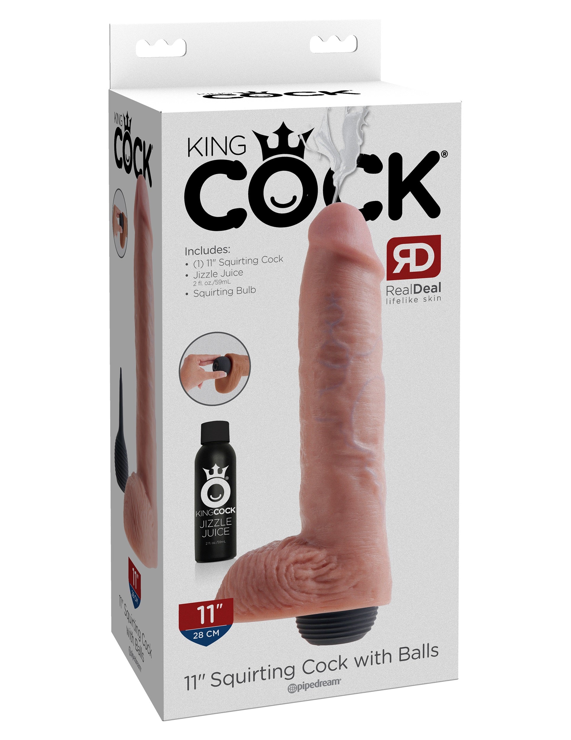King Cock 10 Inch Squirting Cock With Balls