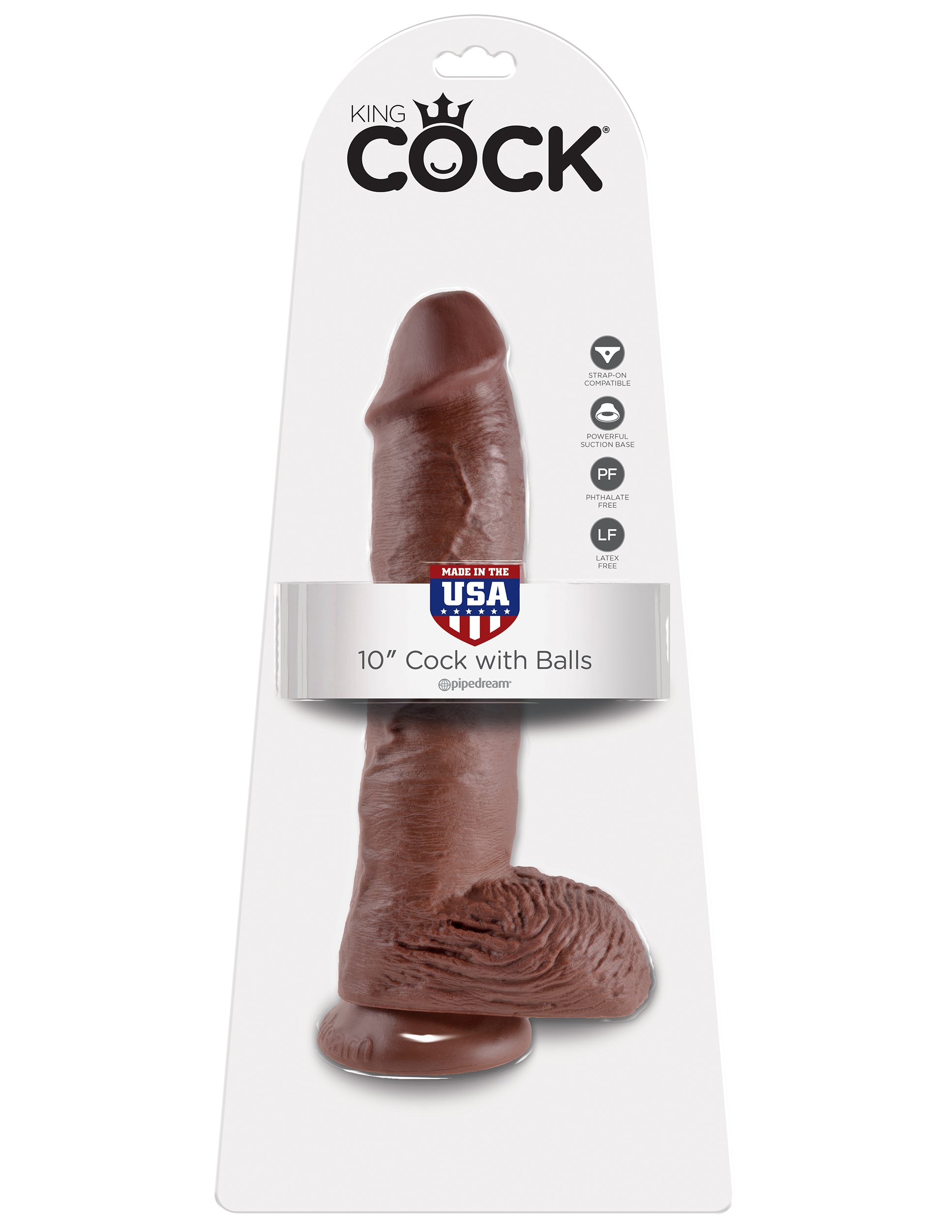 King Cock 10in Cock W/balls