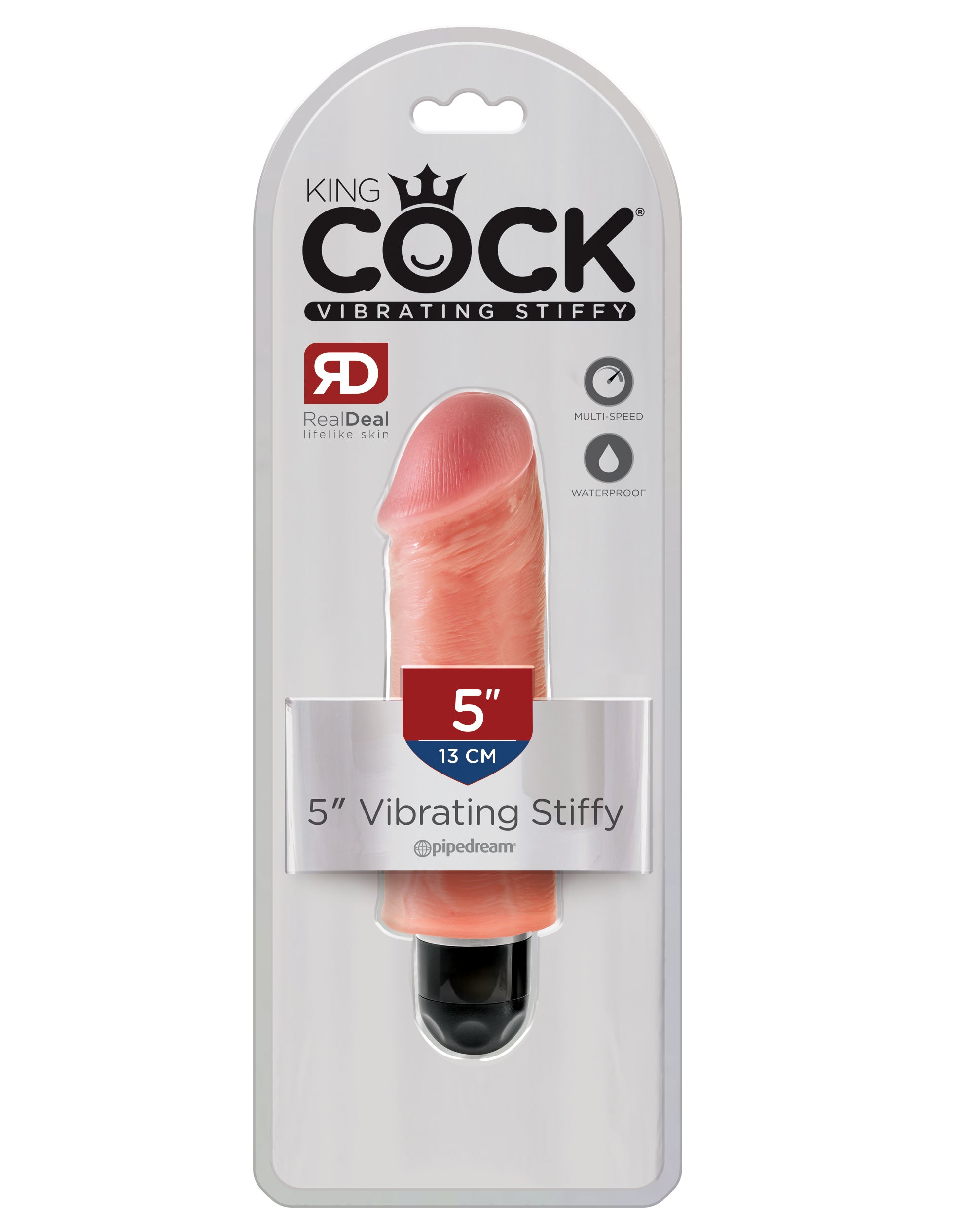 King Cock 5 Vibrating Stiffy - Ultimate Pleasure Beige