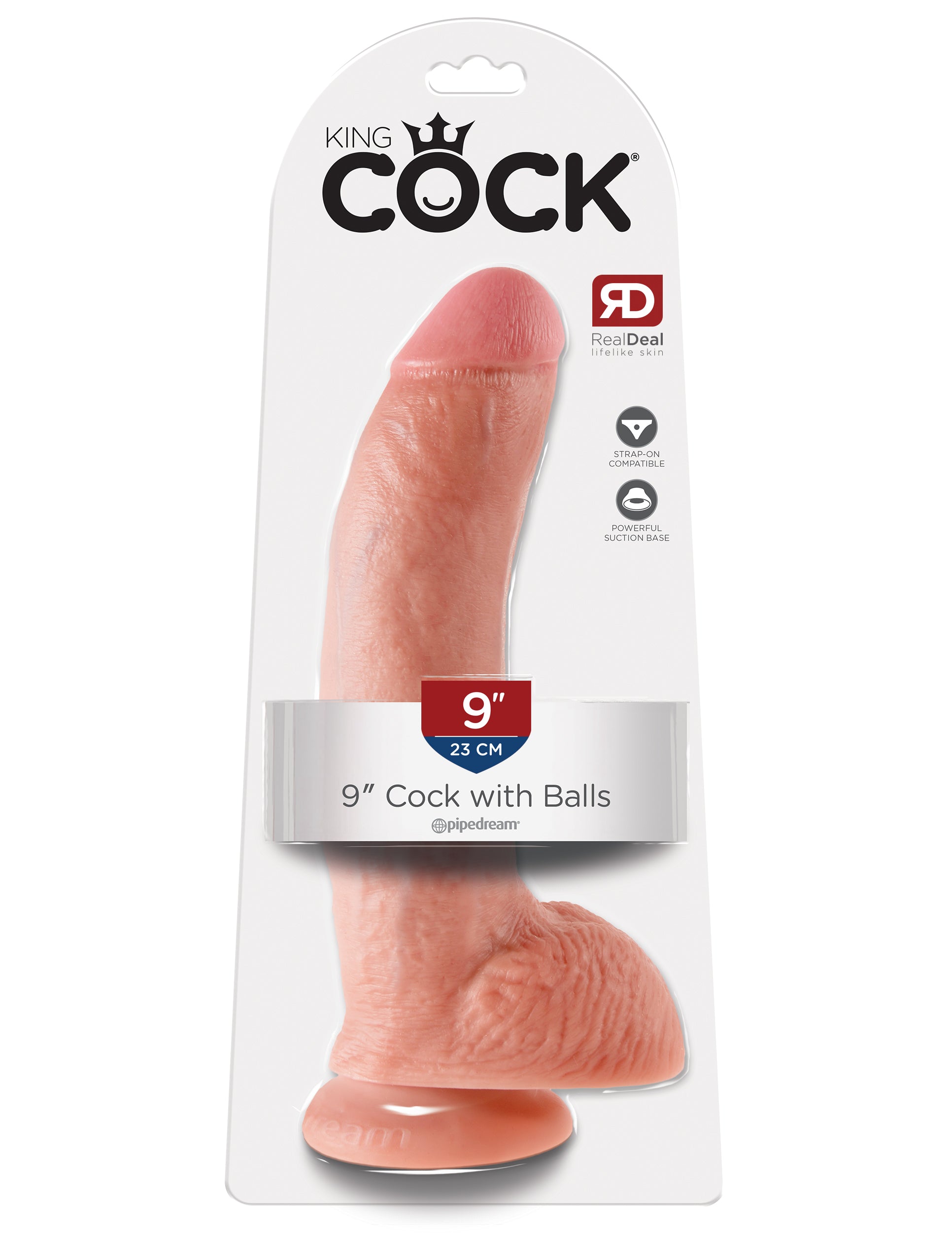 King Cock 9-Inch Cock With Balls Flesh