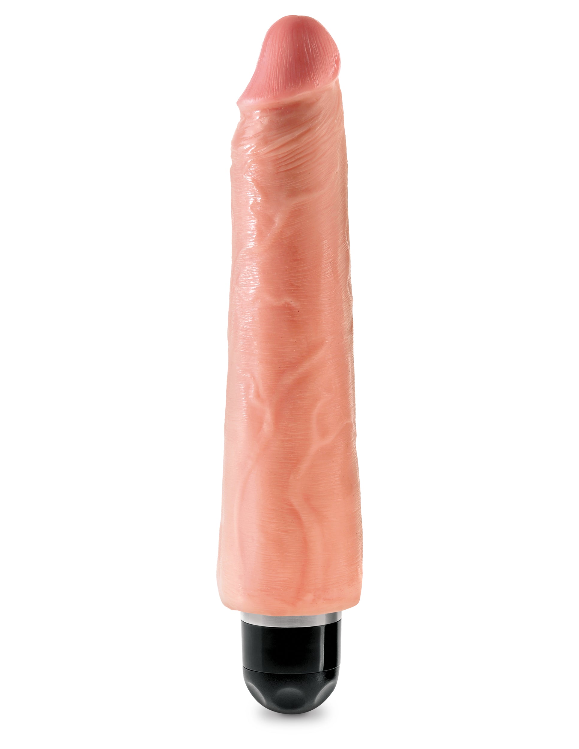 King Cock 9&quot; Vibrating Stiffy Beige