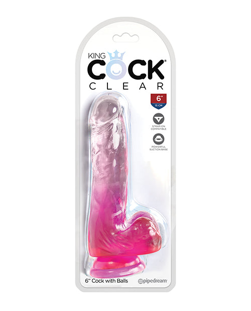 King Cock Clear Dildo w/ Balls