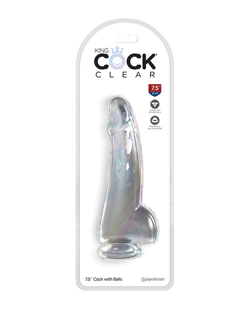 King Cock Clear Dildo w/ Balls