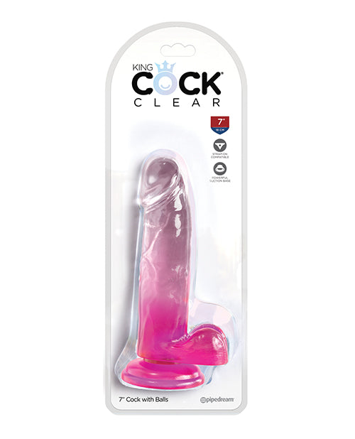 King Cock Clear Dildo w/ Balls