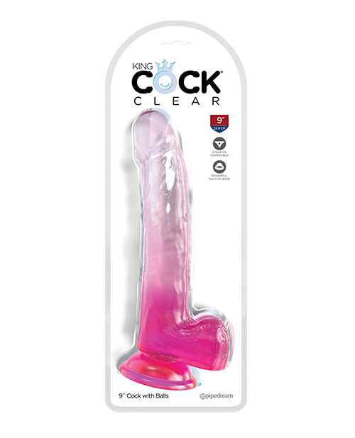 King Cock Clear Dildo w/ Balls