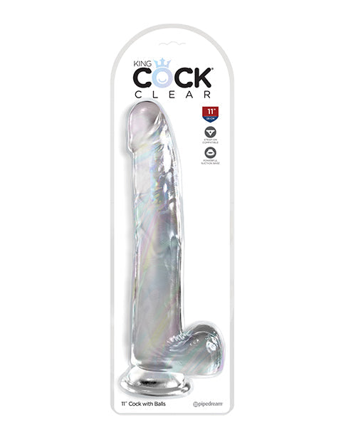 King Cock Clear Dildo w/ Balls