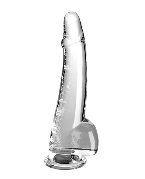 King Cock Clear Dildo w/ Balls Clear / 10"