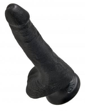 King Cock Cock W/balls " Black / 6"