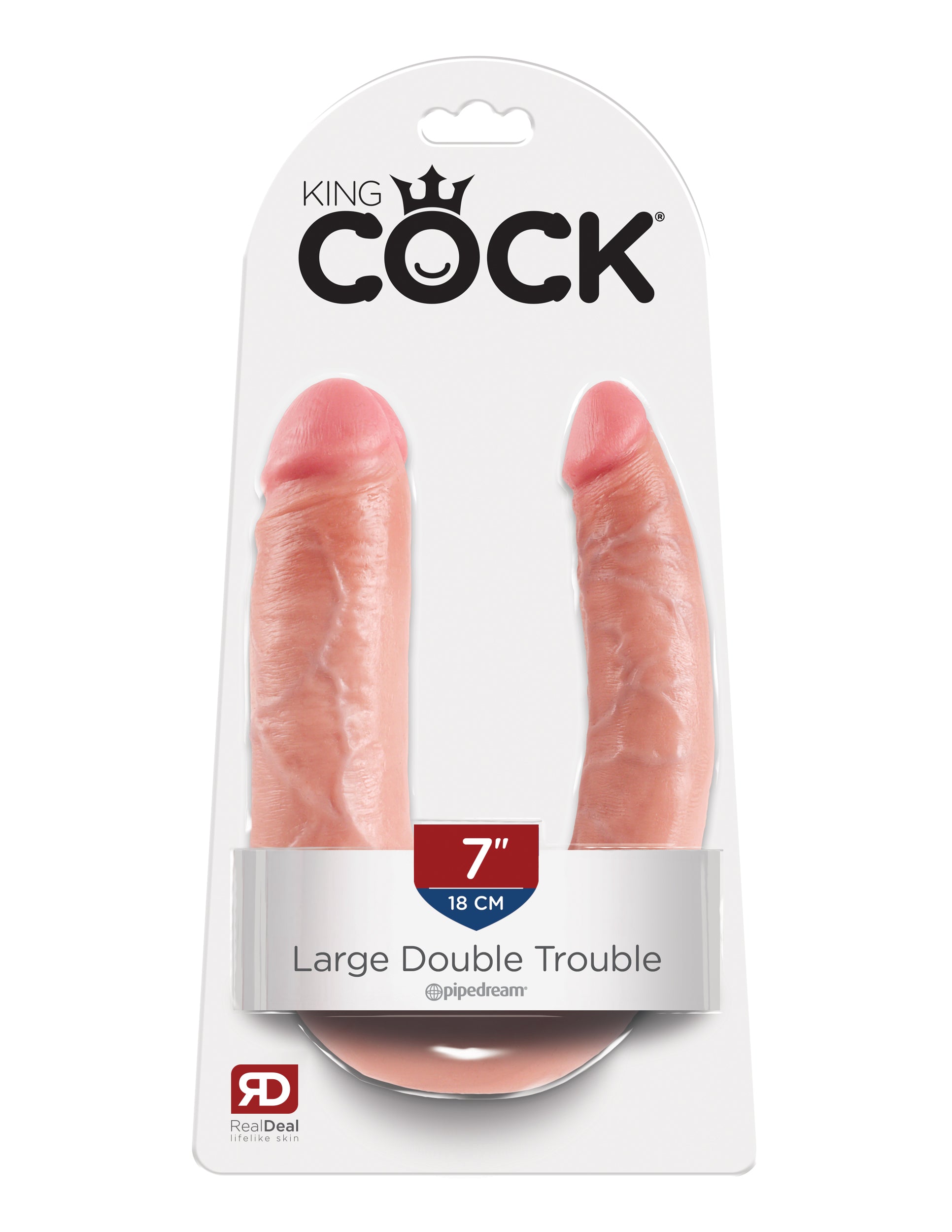 King Cock Double Trouble Flesh / Large