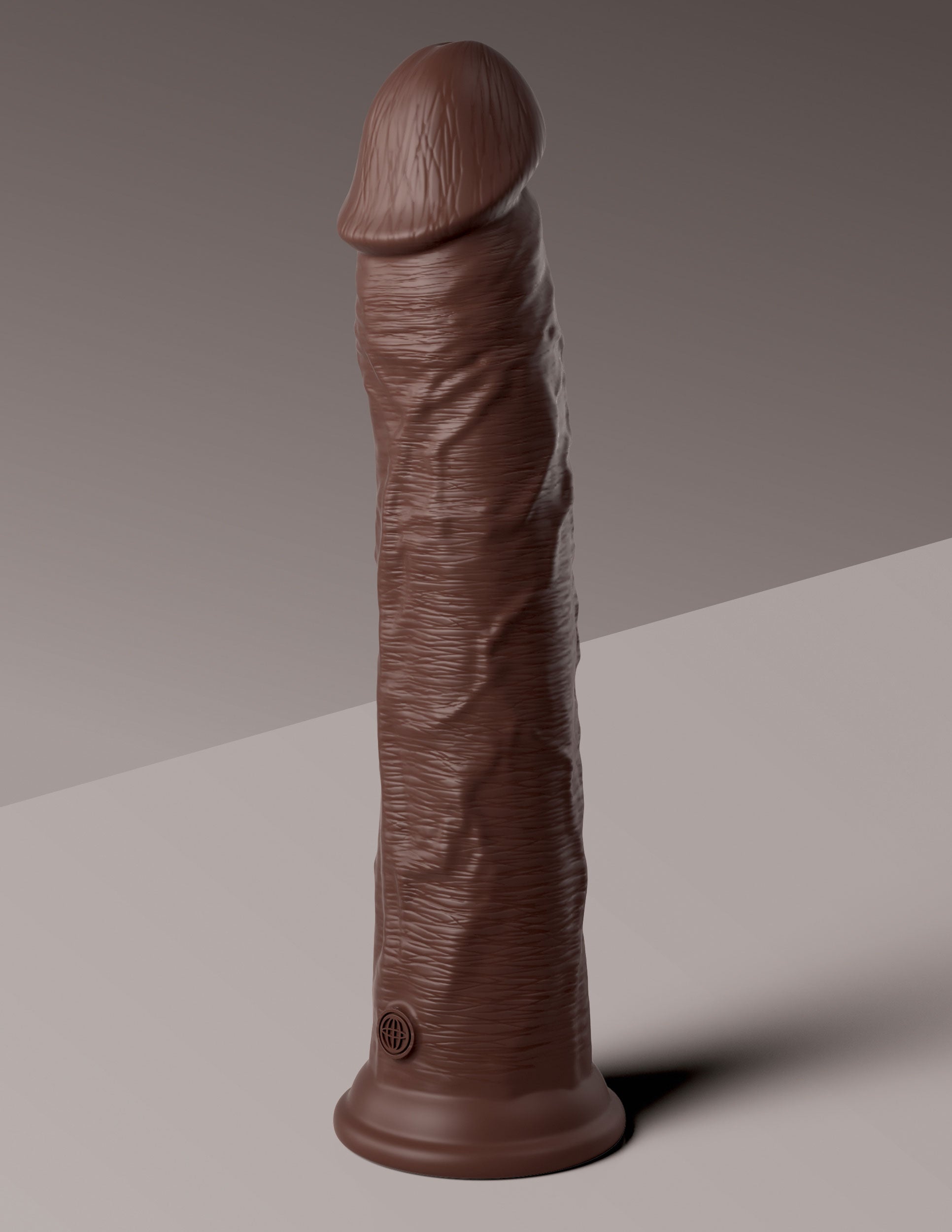 King Cock Elite 11 Inch Silicone Dual Density Cock - Brown Brown