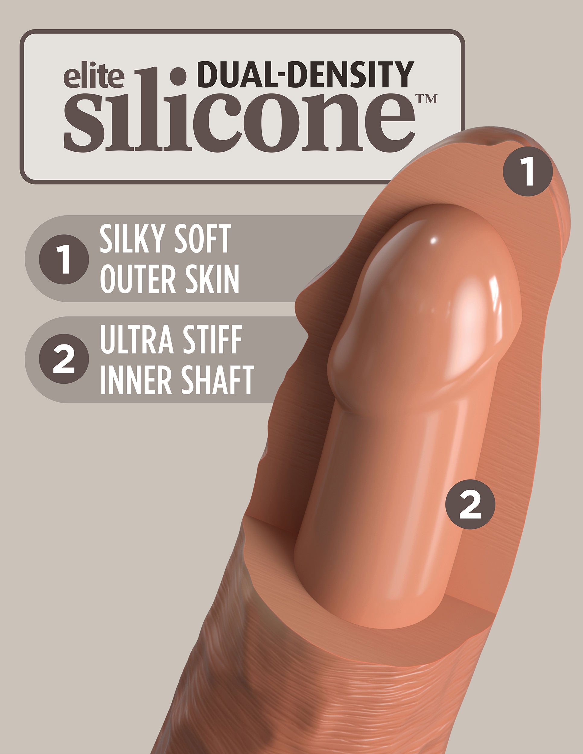 King Cock Elite 6 Inch Silicone Dual Density Cock