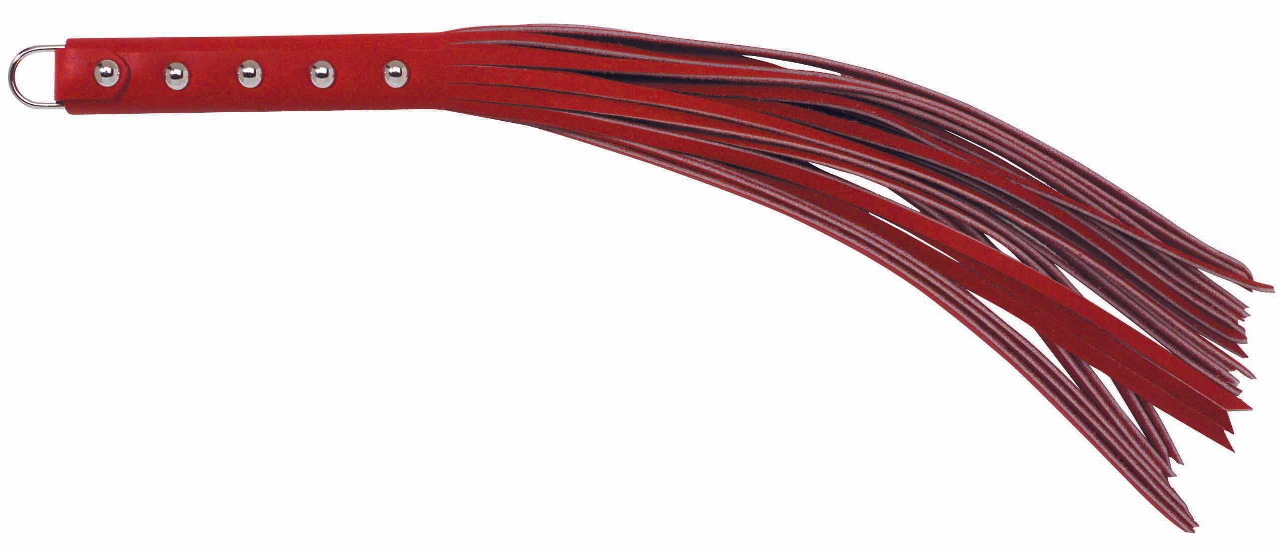 Leather Red 20in Strap Whip