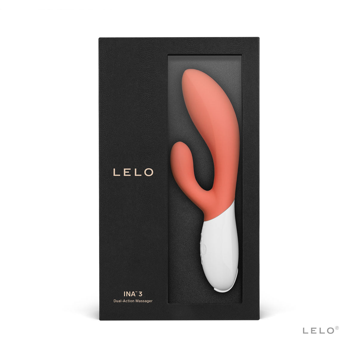 LELO Ina 3 - Coral Red Rabbit Vibrator