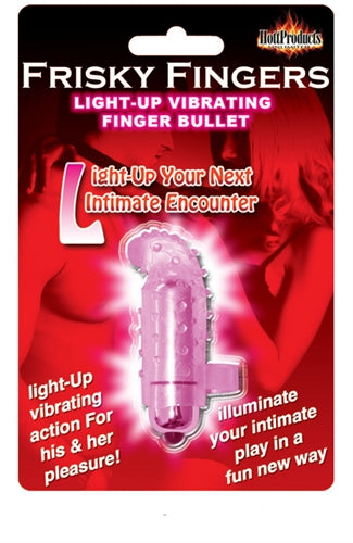 Light Up Frisky Finger Vibrator - Magenta Magenta