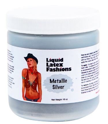 Liquid Latex Metallic 16oz Silver