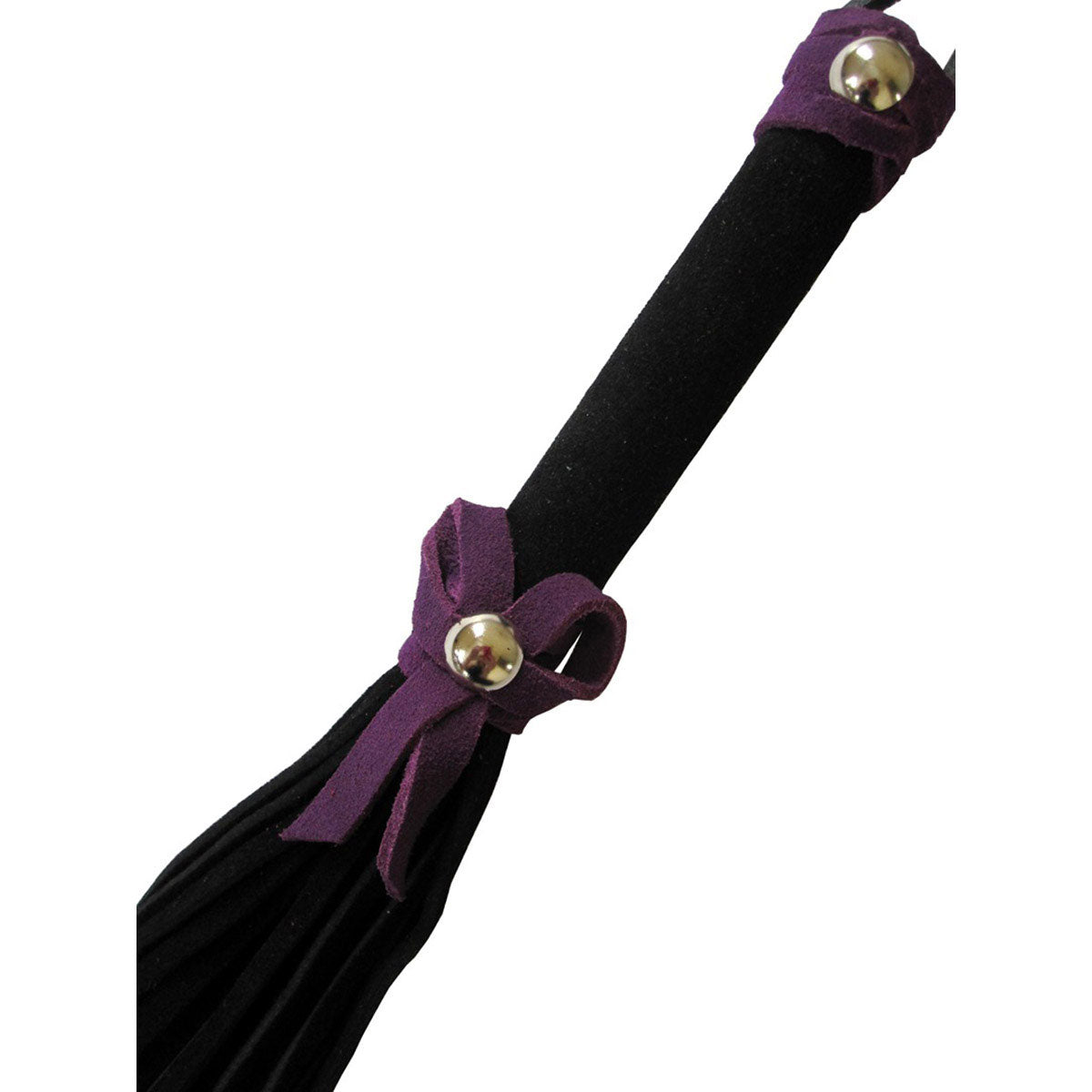 Love Knot Mini Flogger w/ Bow - Black w/Purple Bow