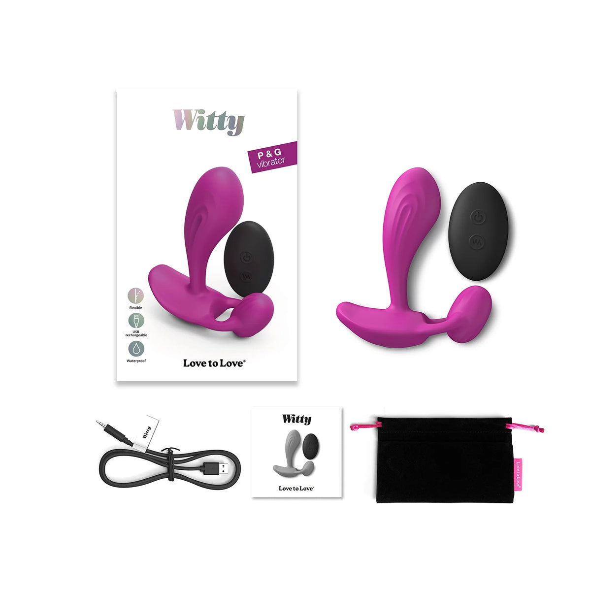 Love to Love Witty G &amp; P-Spot Vibrator - Sweet Orchid