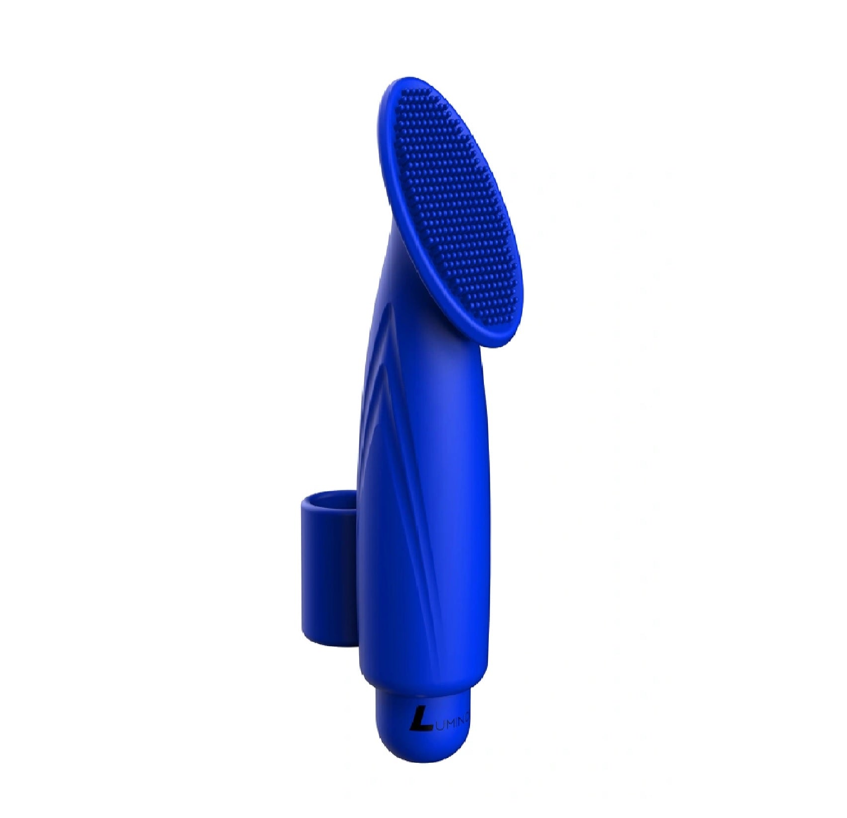 Luminous Thea Bullet Vibrator with Finger Sleeve - Blue