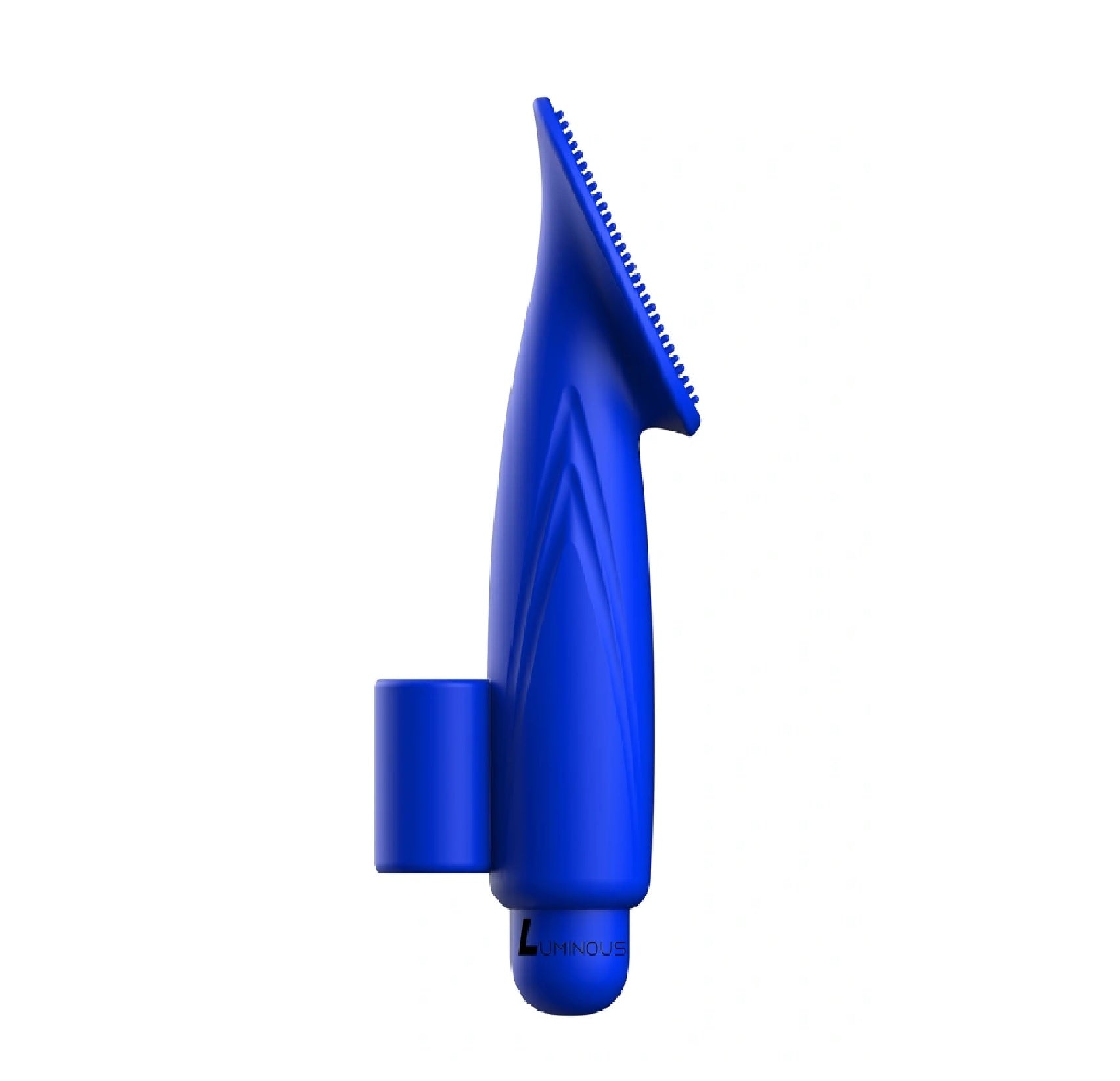 Luminous Thea Bullet Vibrator with Finger Sleeve - Blue