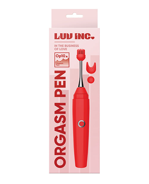 Luv Inc. Orgasm Pen W/three Attachments Red