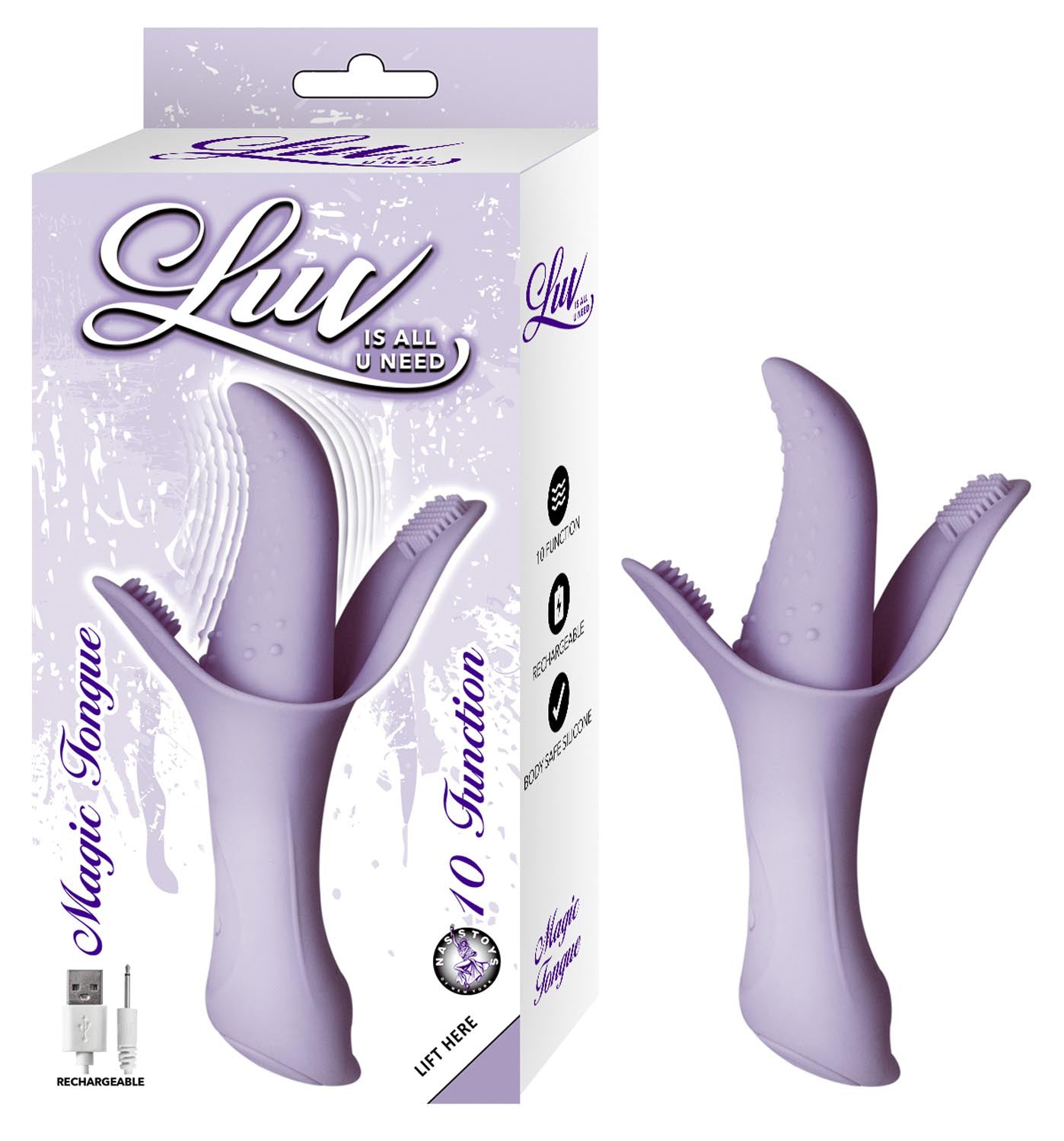 Luv Magic Tongue Vibrator by Nasstoys Lavender