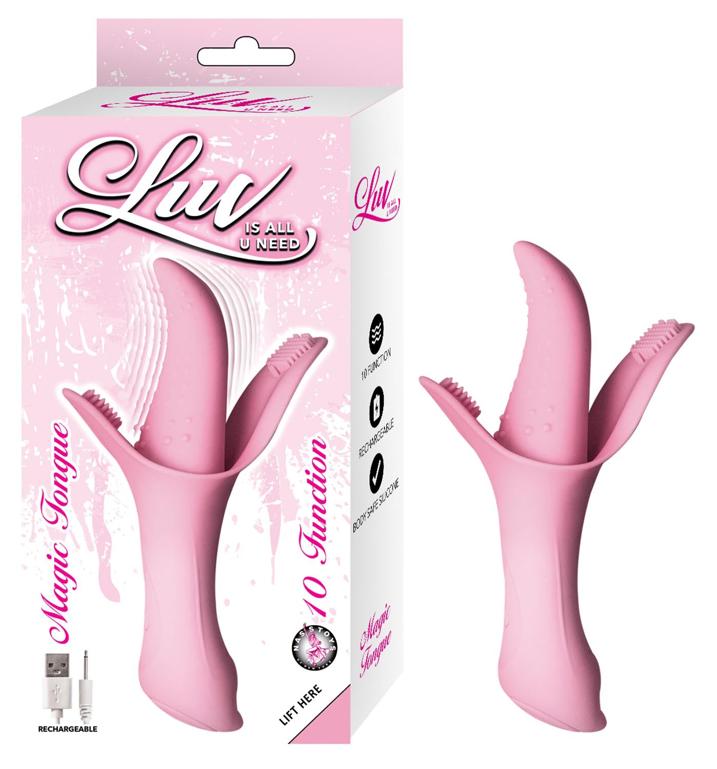 Luv Magic Tongue Vibrator by Nasstoys Pink