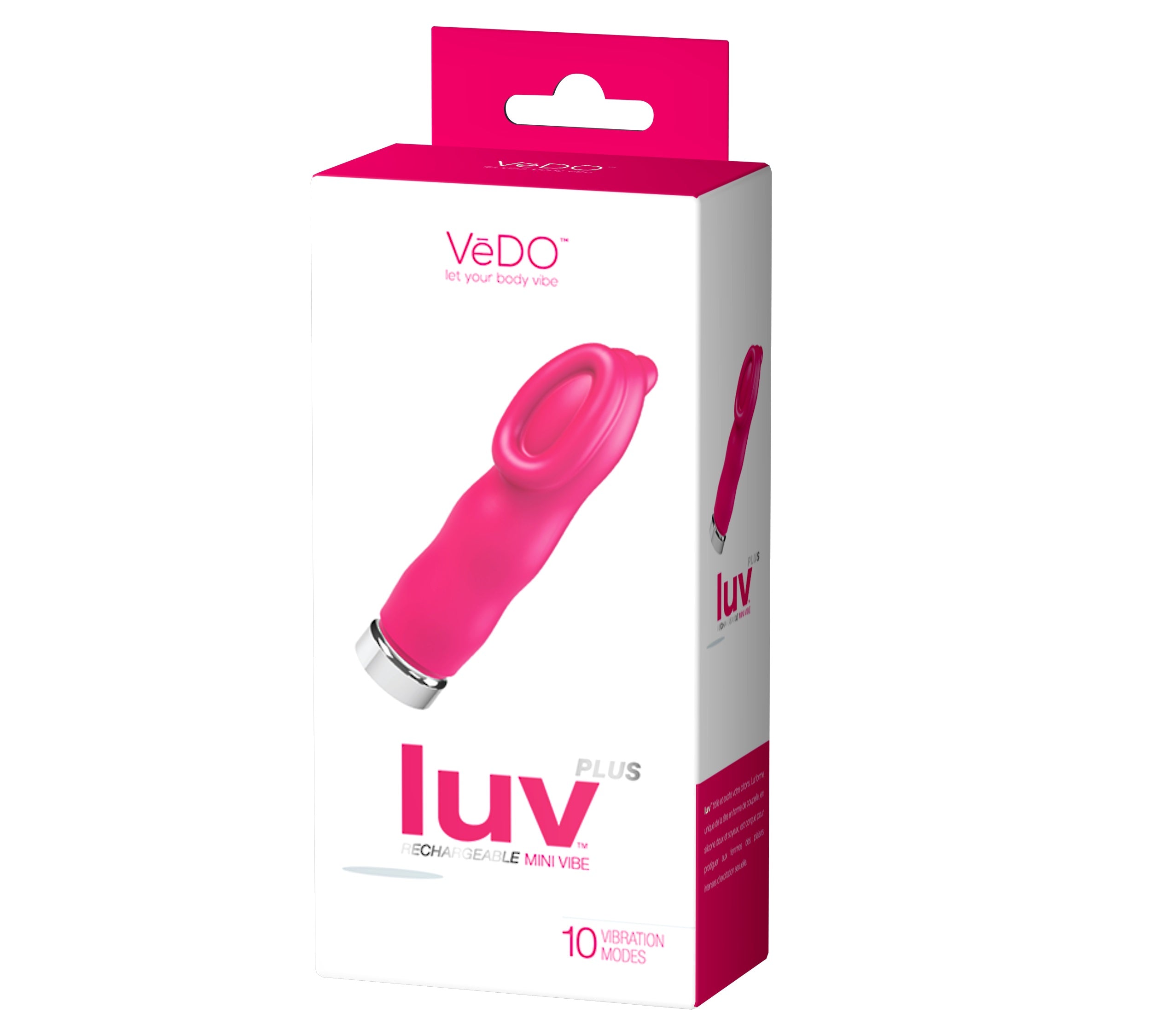 Luv Plus Rechargeable Mini Vibrator - Hot in Bed Pink Foxy Pink